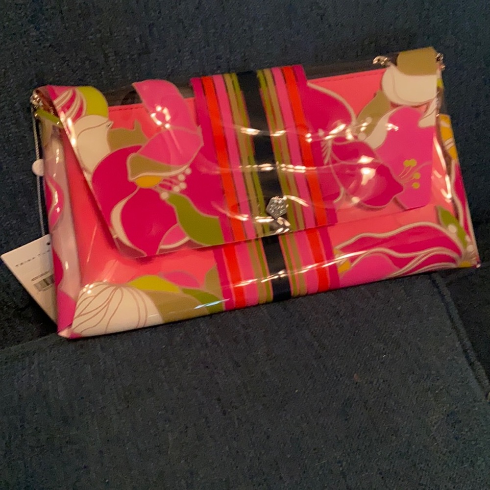 Trina Turk plastic super colorful satchel